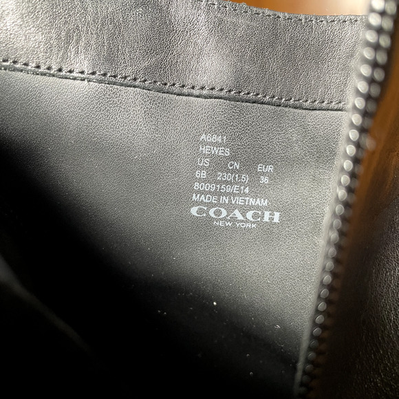 Coach Black Chelsea Brown Heel Boots - Size 6, Pre-owned, Good Condition - Picture 16 of 16